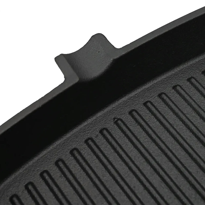 Grill Pan with Wooden Handle Cast Iron 20x20 cm