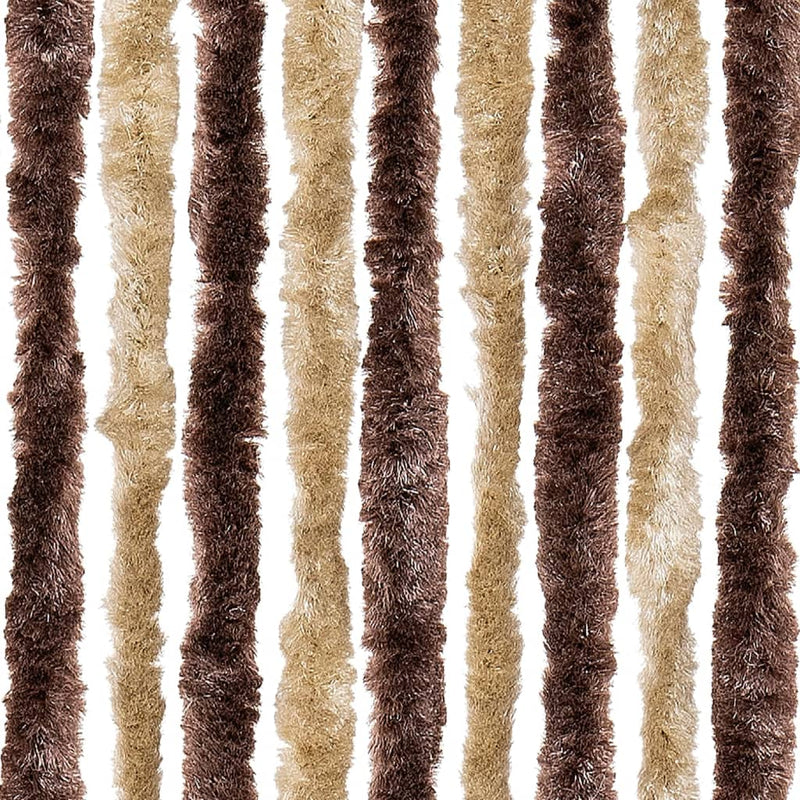 vidaXL Insect Curtain Beige and Light Brown 90x220 cm Chenille
