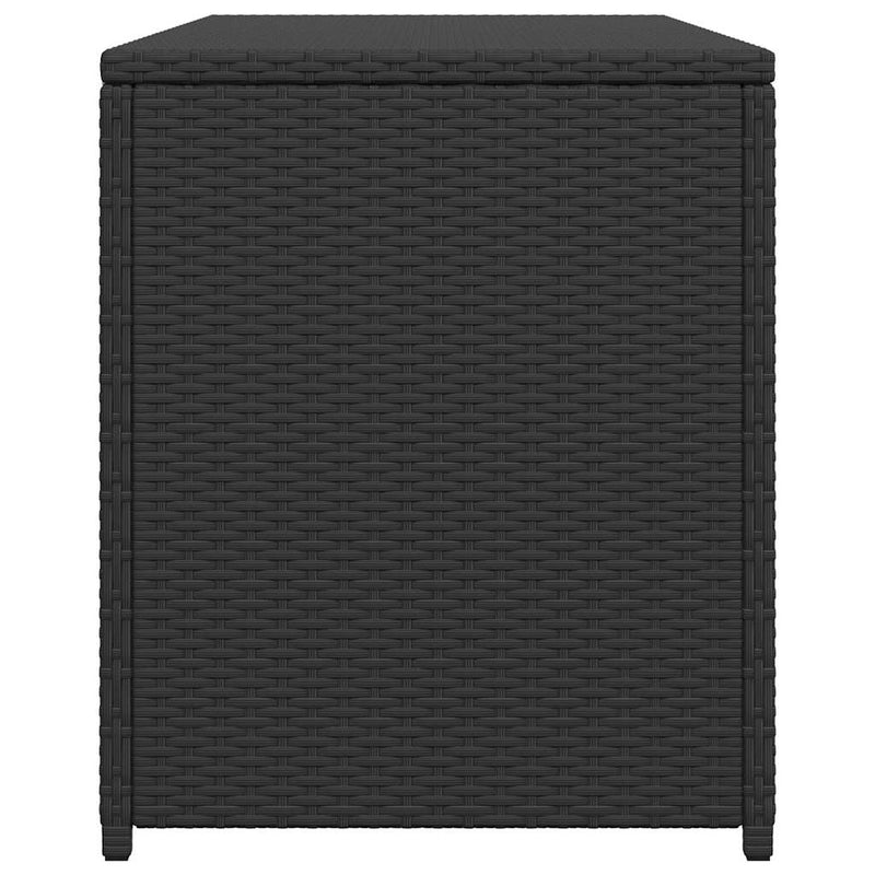 vidaXL Garden Storage Box Black 120x50x60 cm Poly Rattan