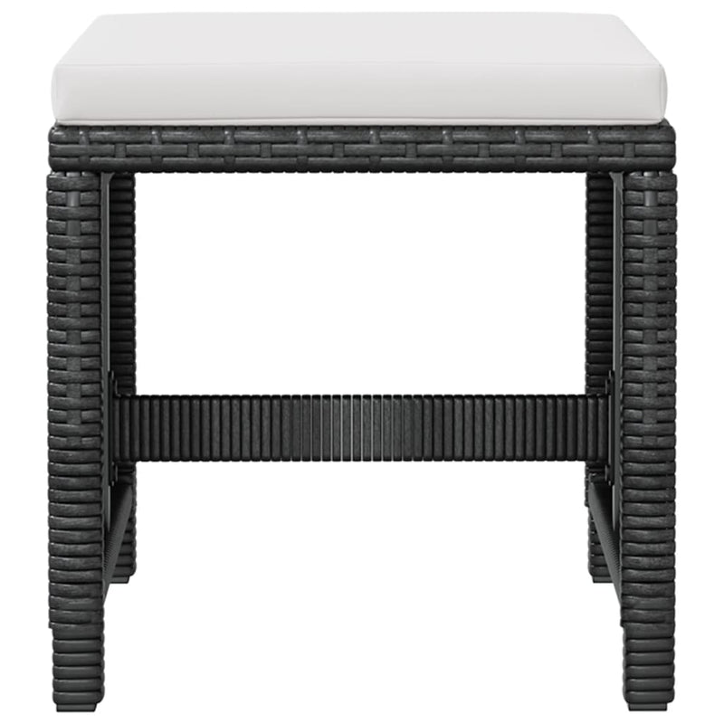vidaXL 13 Piece Outdoor Dining Set Poly Rattan and Acacia Wood Black
