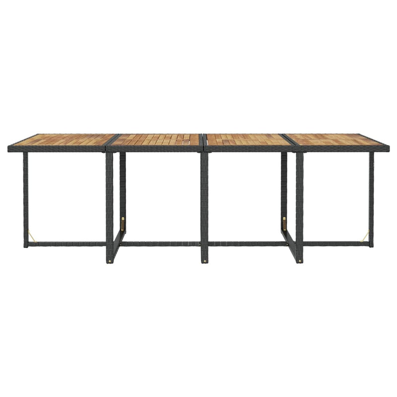 vidaXL 13 Piece Outdoor Dining Set with Cushions Poly Rattan Black
