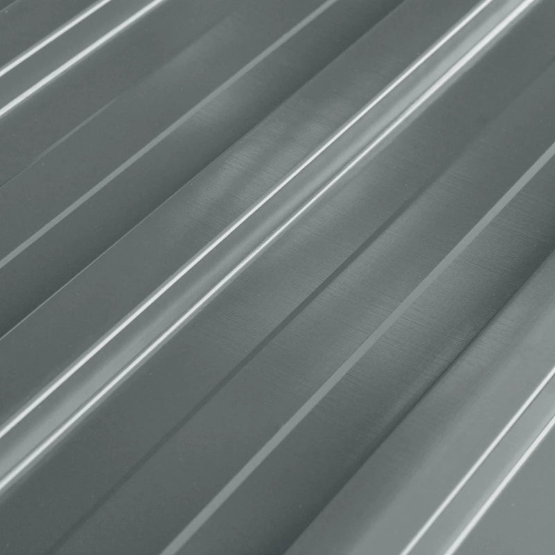 Roof Panel 12 pcs Grey 129 x 45 cm Galvanised steel