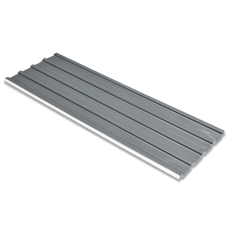 Roof Panel 12 pcs Grey 129 x 45 cm Galvanised steel