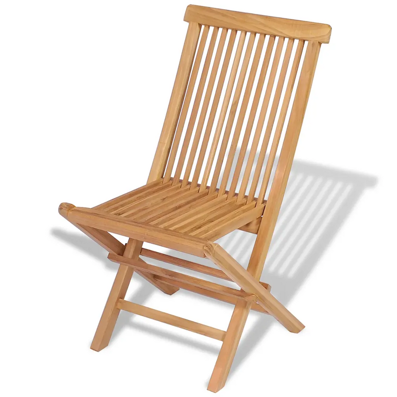 Folding Garden Chairs 4 pcs Solid Teak Wood