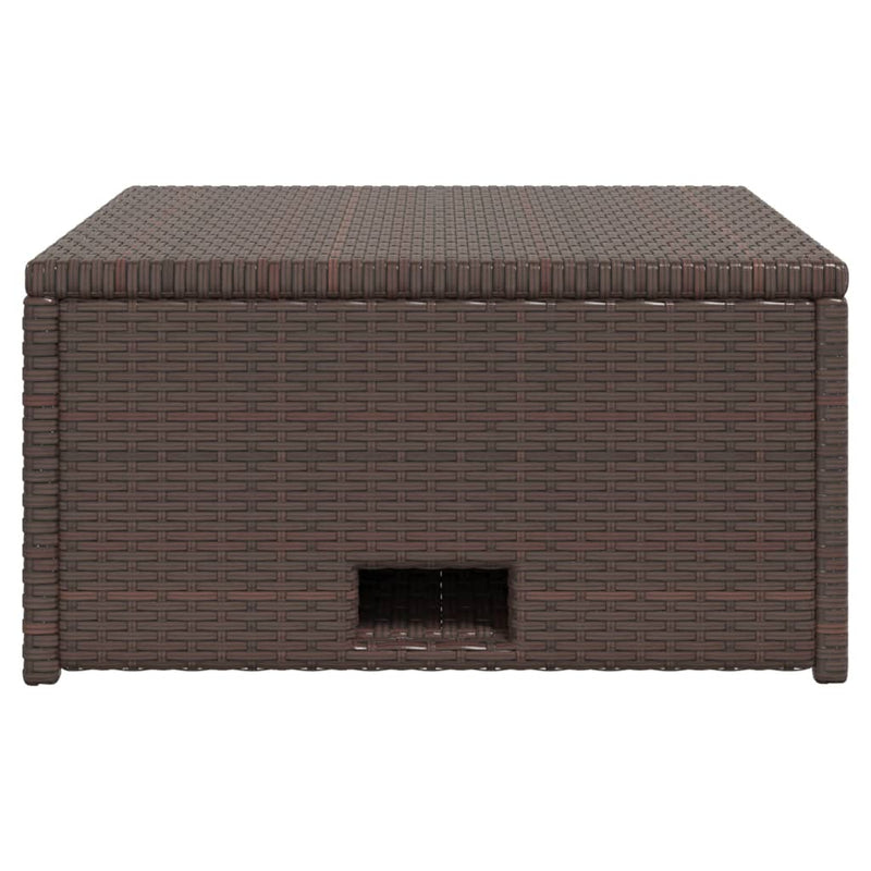 vidaXL 4 Piece Garden Lounge Set with Cushions Poly Rattan Brown