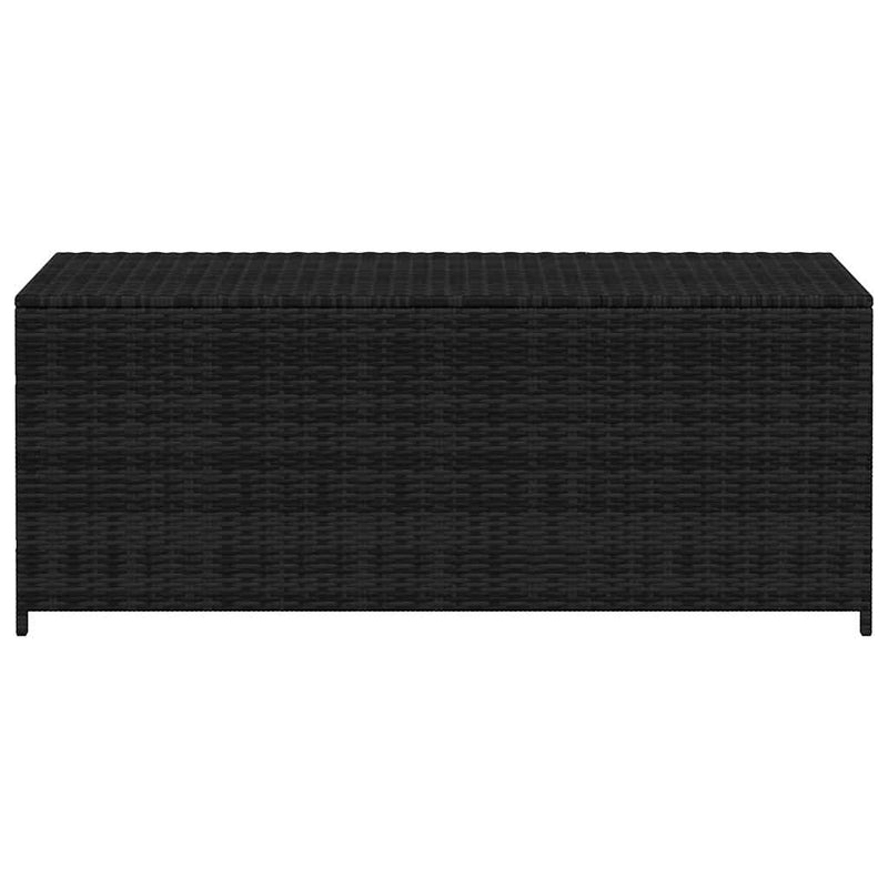 vidaXL Garden Storage Box Black 150x50x60 cm Poly Rattan