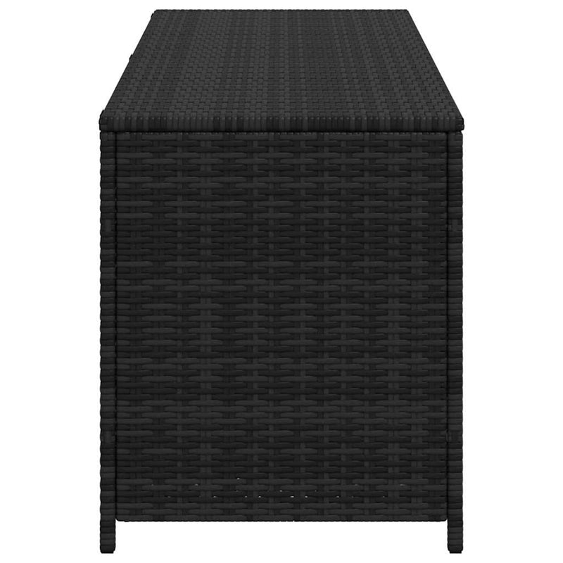 vidaXL Garden Storage Box Black 150x50x60 cm Poly Rattan