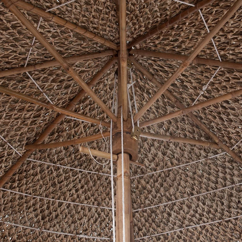 vidaXL Bamboo Garden Parasol with Banana Leaf Roof 210 cm