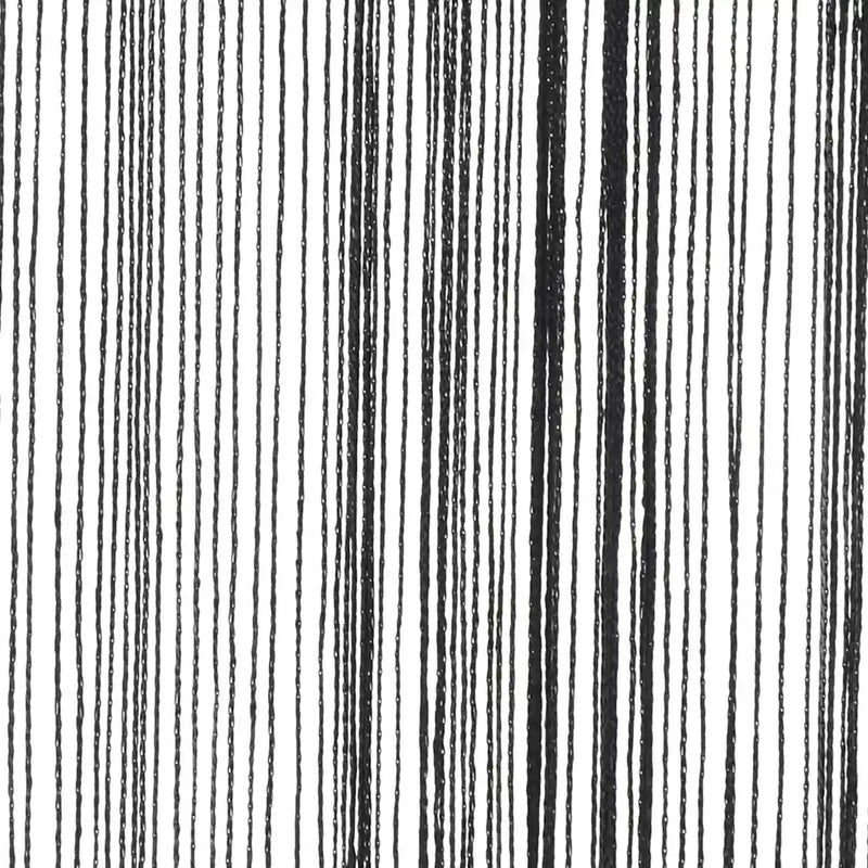 String Curtains 2 pcs 100x250 cm Black