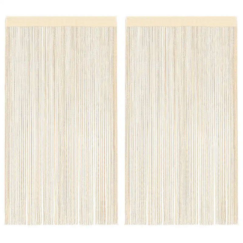 String Curtains 2 pcs 140x250 cm Cream