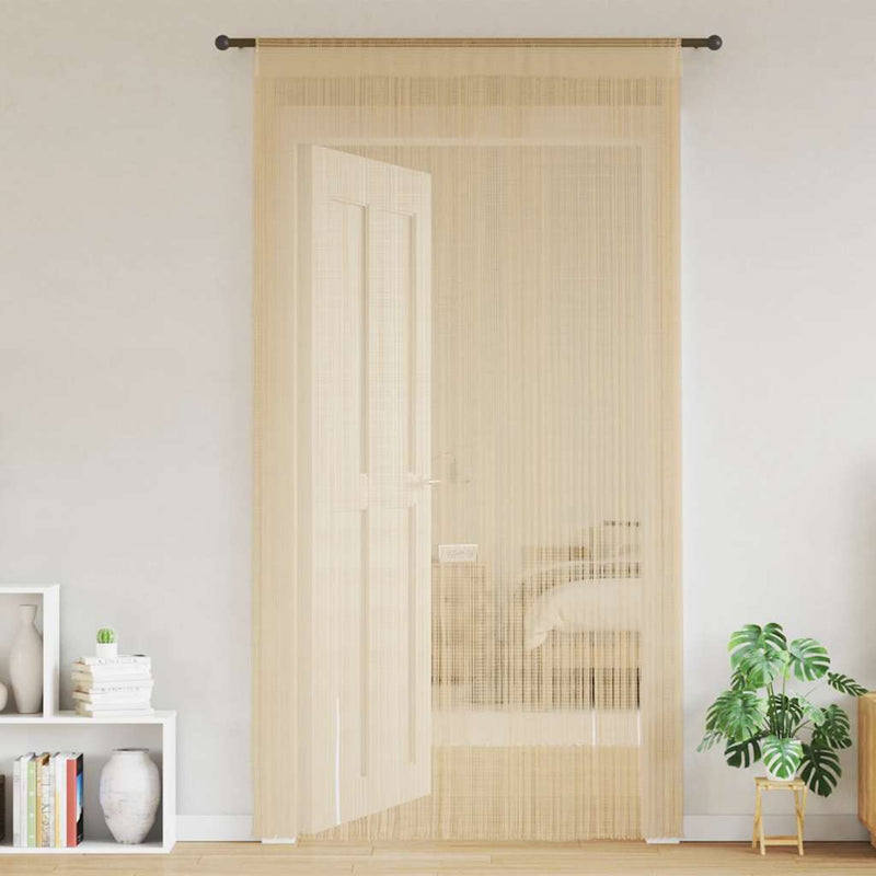 vidaXL String Curtains 2 pcs 140x250 cm Beige