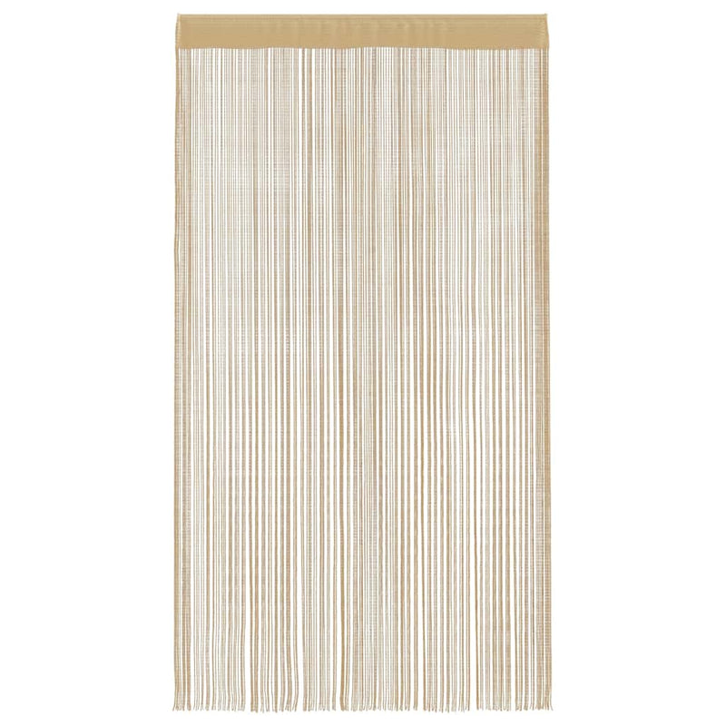vidaXL String Curtains 2 pcs 140x250 cm Beige