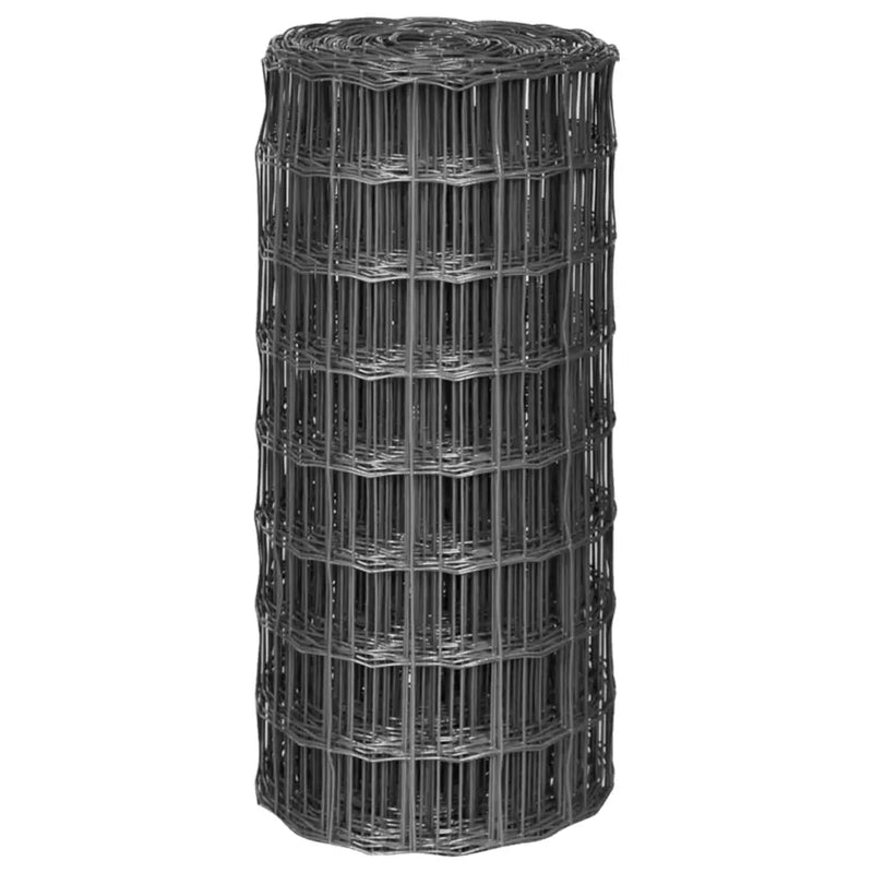 Euro Fence Steel 10x0.8 m Grey