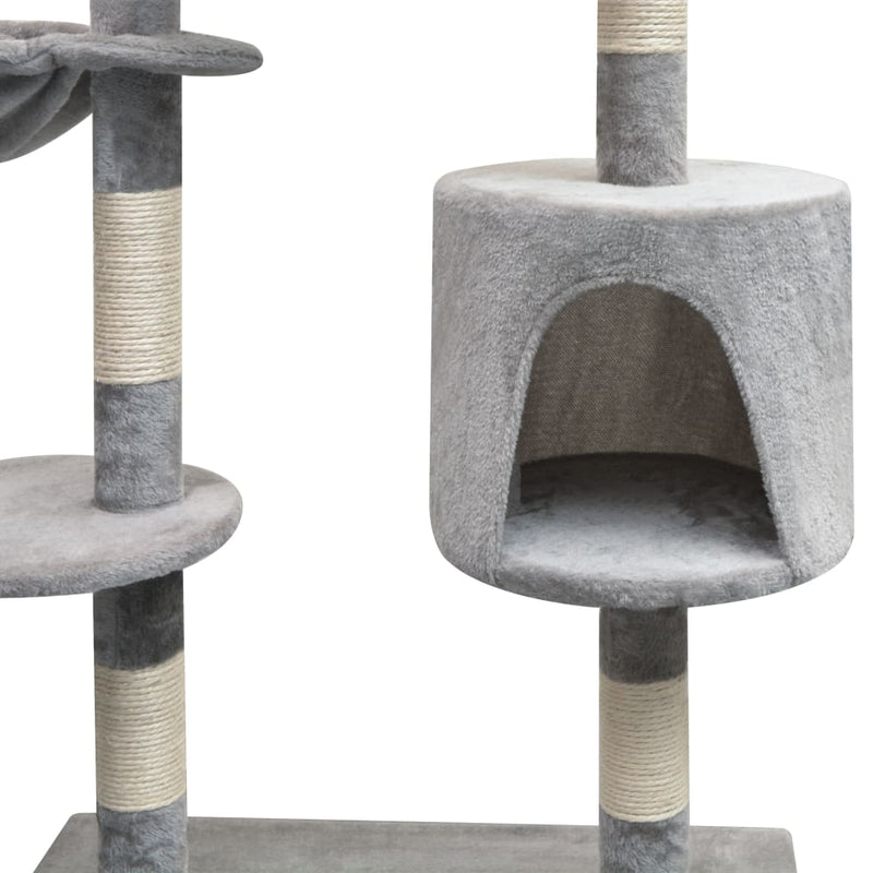 vidaXL Cat Tree with Sisal Scratching Posts 125 cm Grey
