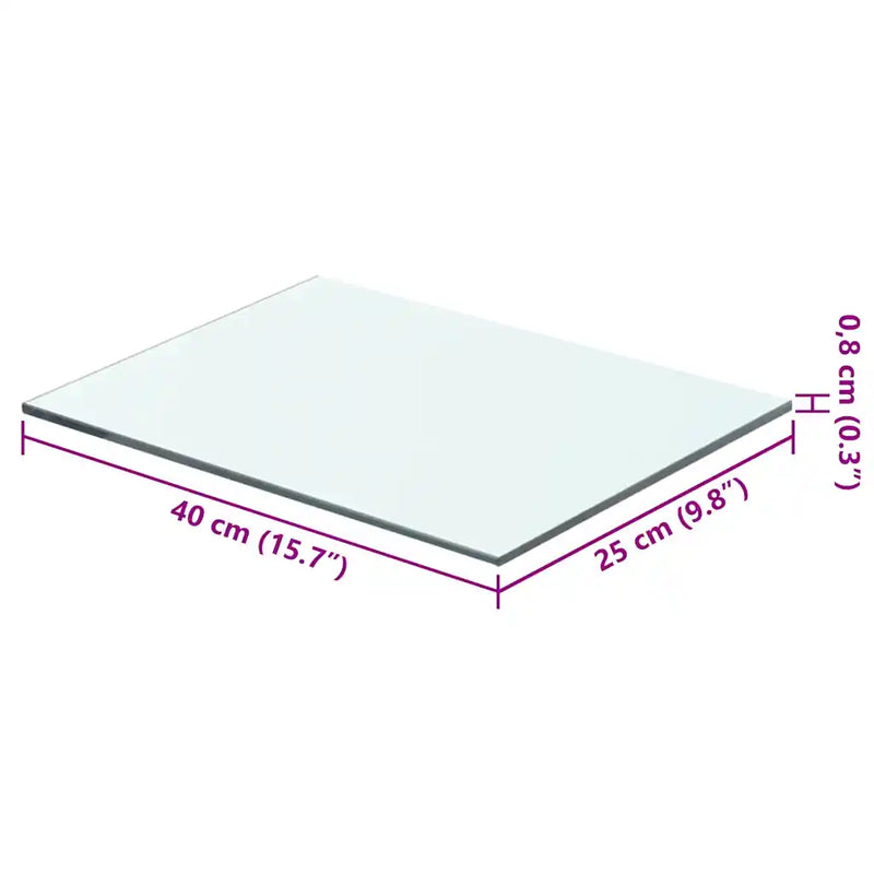 Shelf Panel Glass Clear 40x25 cm