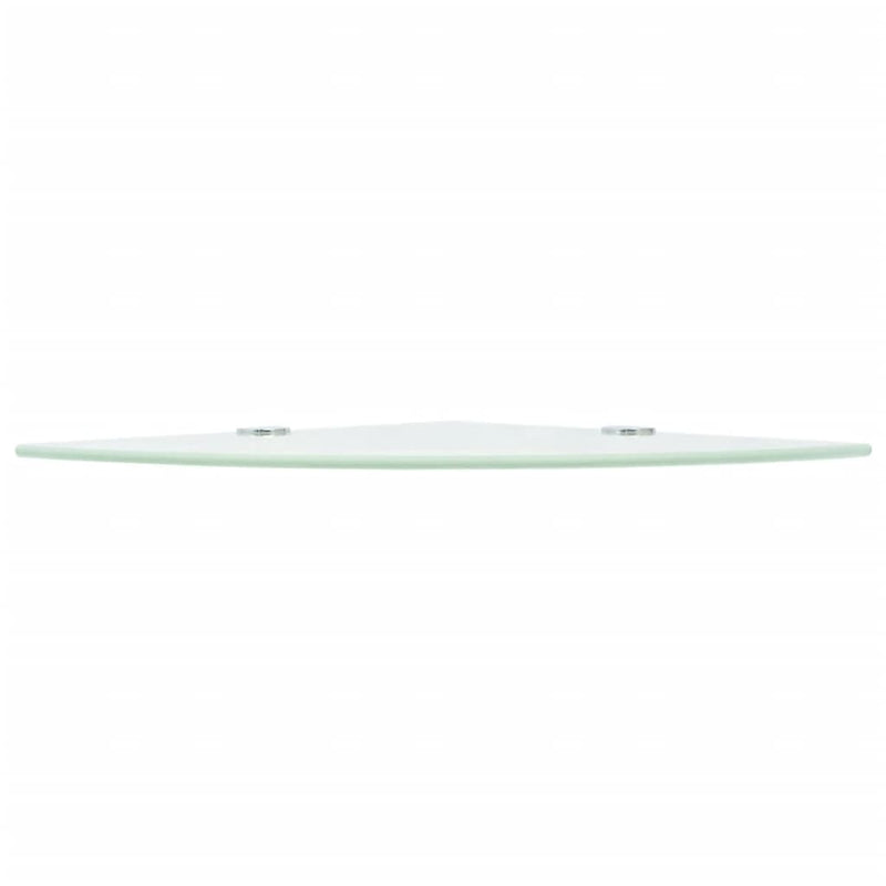 vidaXL Corner Shelf with Chrome Supports Glass White 25x25 cm