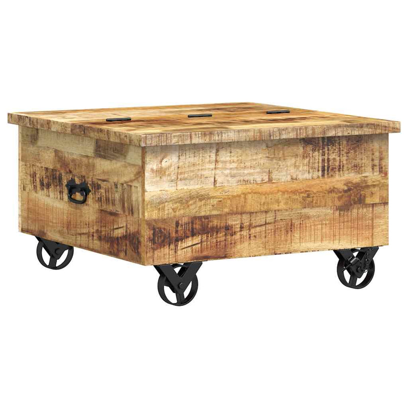 Coffee Table Rough Mango Wood 70x70x40 cm