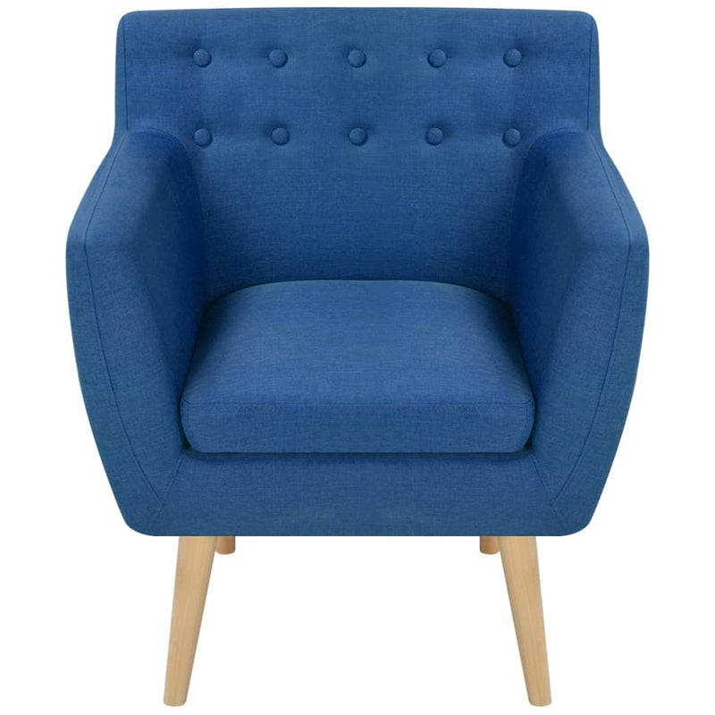 vidaXL Armchair Blue Fabric