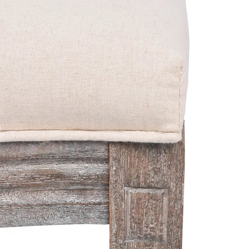 Dining Chairs 2 pcs Cream Fabric