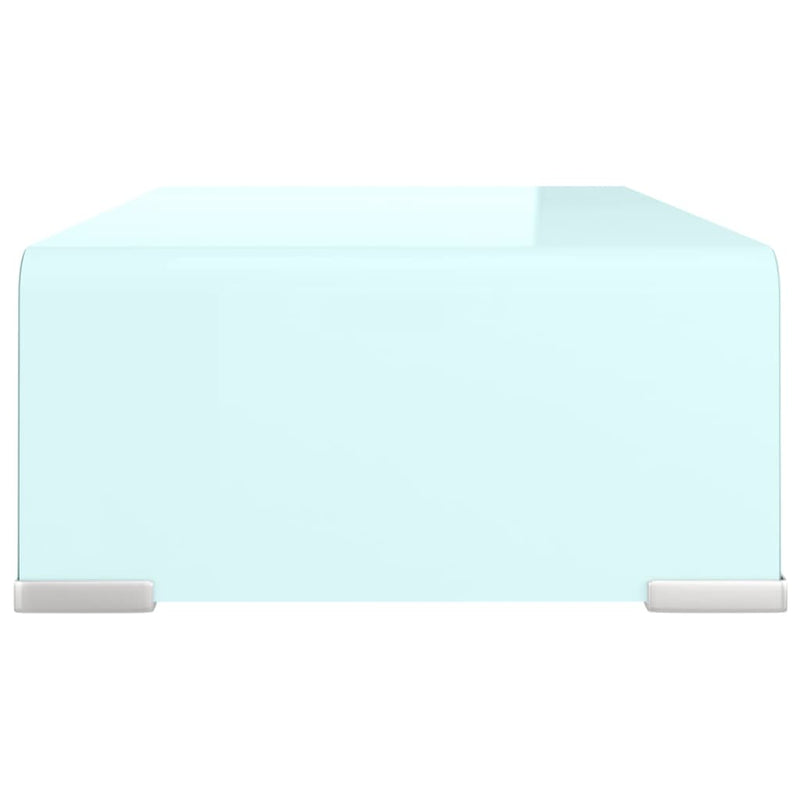 vidaXL TV Stand/Monitor Riser Glass Green 40x25x11 cm