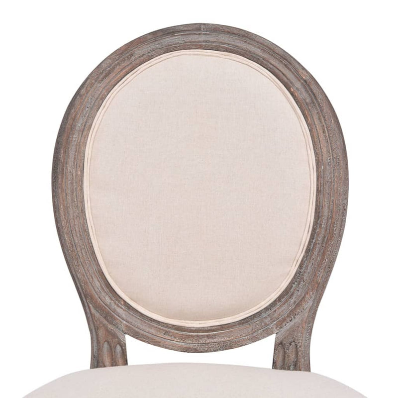 vidaXL Dining Chairs 6 pcs Cream Fabric