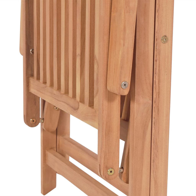 vidaXL 7 Piece Outdoor Dining Set with Folding Chairs Solid Teak Wood