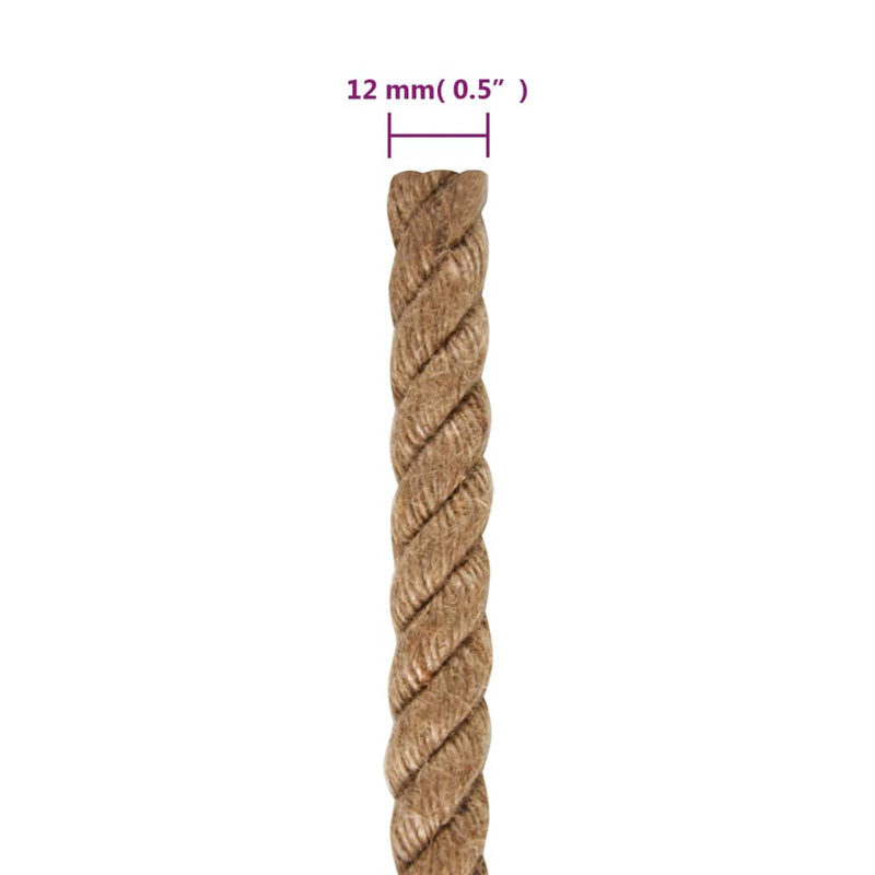 vidaXL Rope 100% Jute 12 mm 100 m