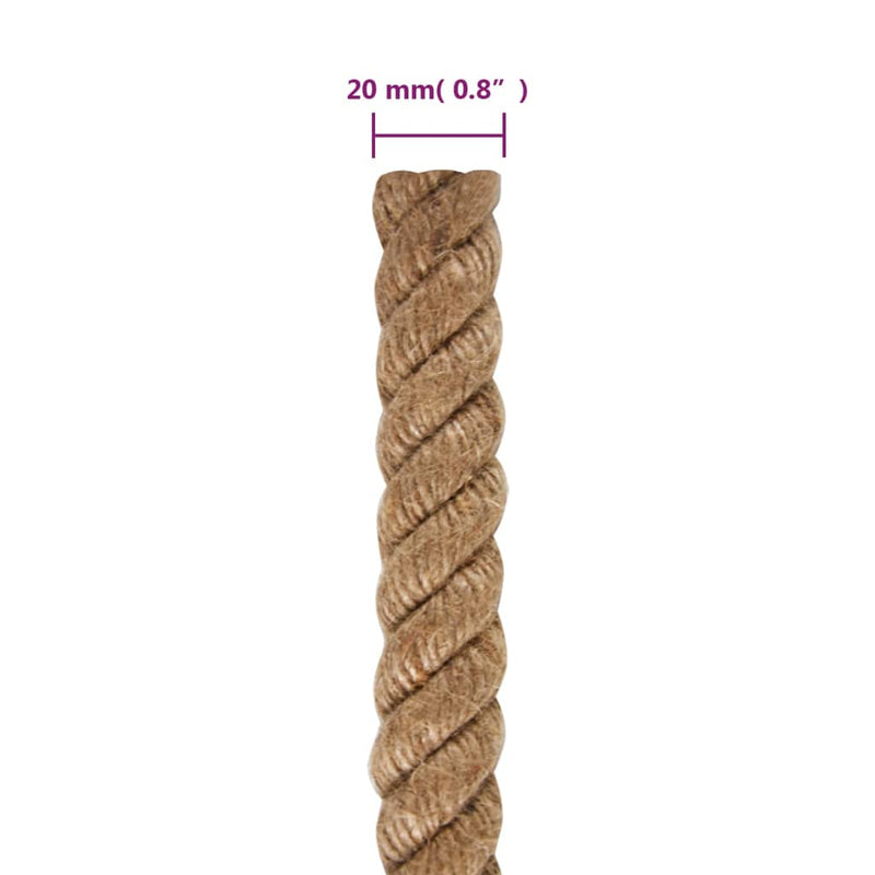 vidaXL Rope 100% Jute 20 mm 50 m