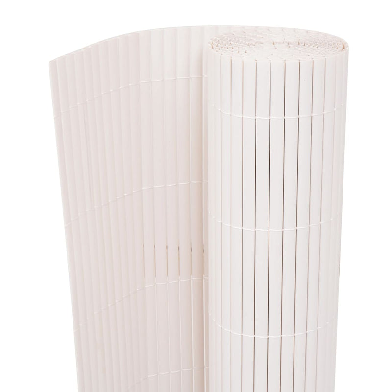 Double-Sided Garden Fence 90x500 cm White