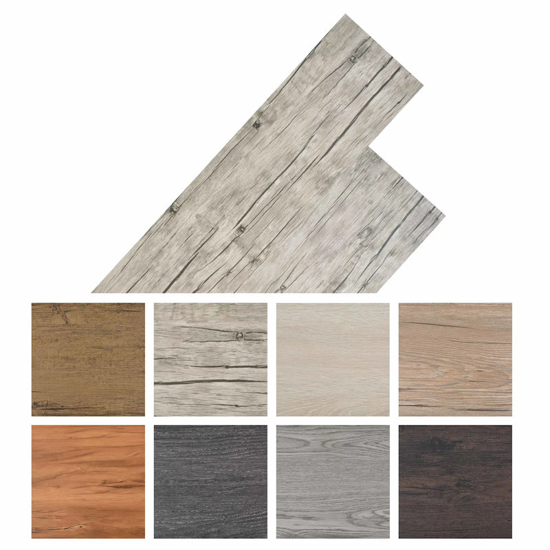 Flooring Planks 18 pcs Grey 5.26 m�� PVC