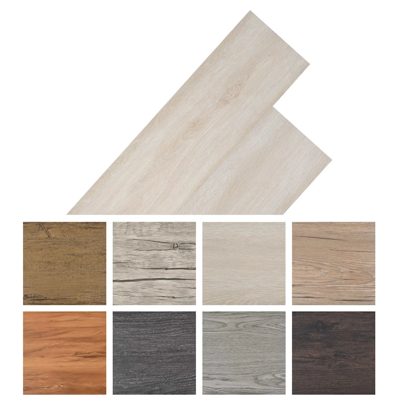 Flooring Planks 18 pcs White 5.26 m�� PVC