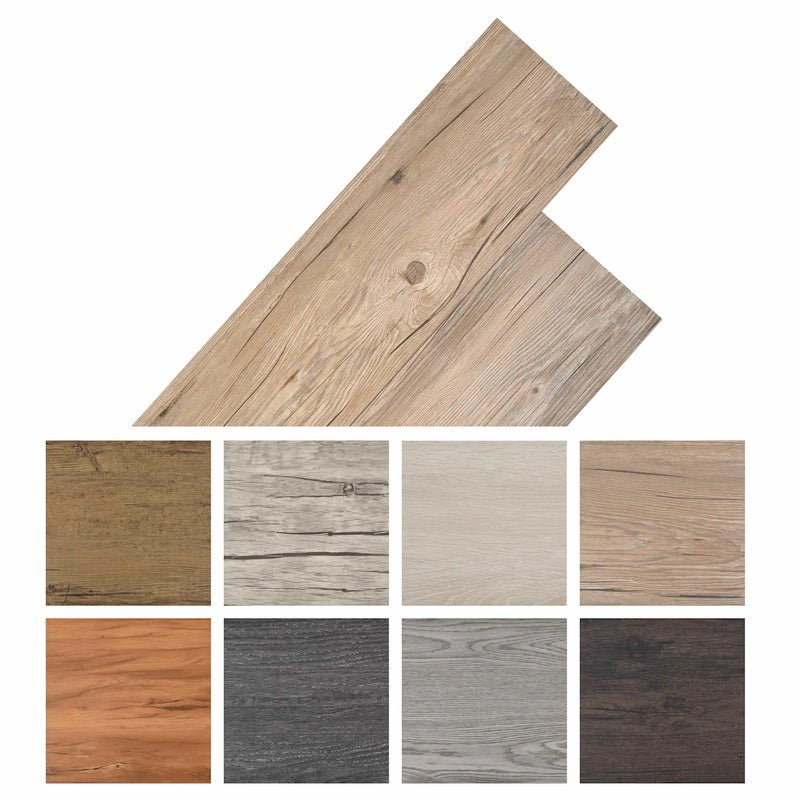 Flooring Planks 18 pcs Brown 5.26 m�� PVC