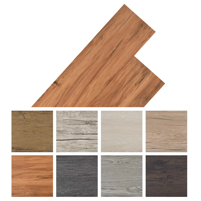 Flooring Planks 18 pcs Brown 5.26 m�� PVC