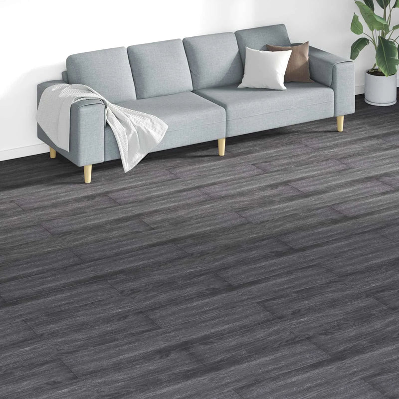 Flooring Planks 18 pcs Black and White 5.26 m�� PVC