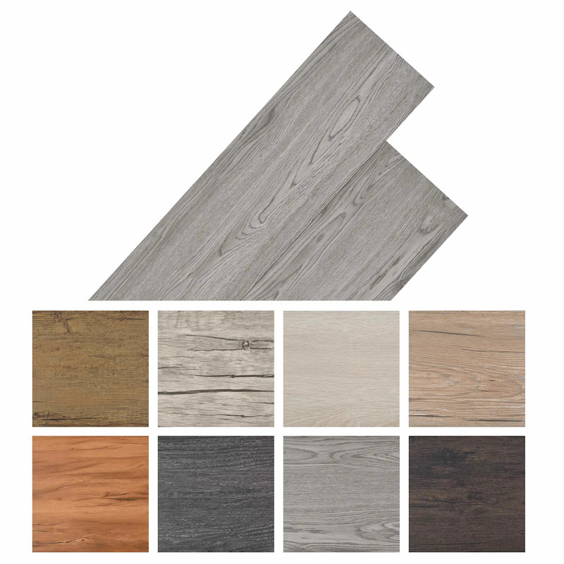 Flooring Planks 18 pcs Dark Grey 5.26 m�� PVC