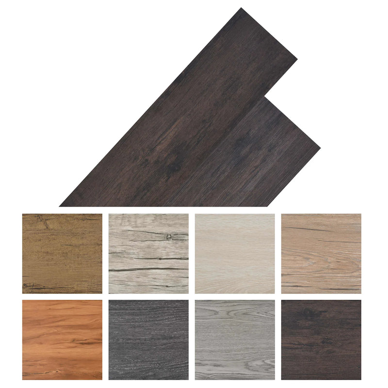 Flooring Planks 18 pcs Dark Grey 5.26 m�� PVC