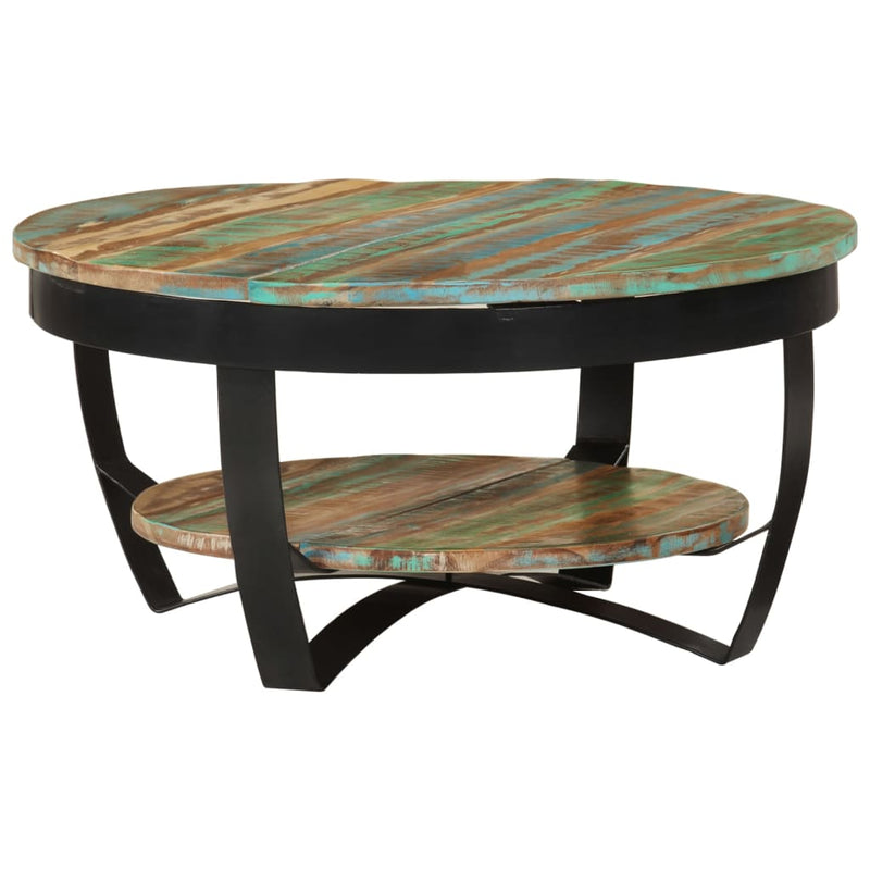 vidaXL Coffee Table 65 cm Solid Reclaimed Wood