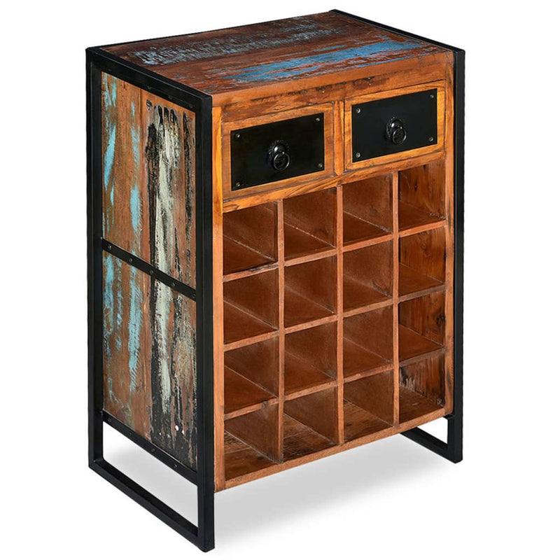vidaXL Wine Rack for 16 Bottles Solid Reclaimed Wood