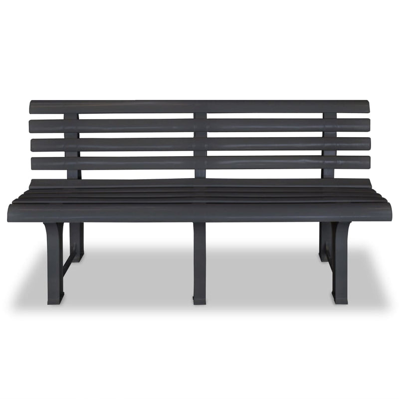 vidaXL Garden Bench 145.5 cm Plastic Anthracite