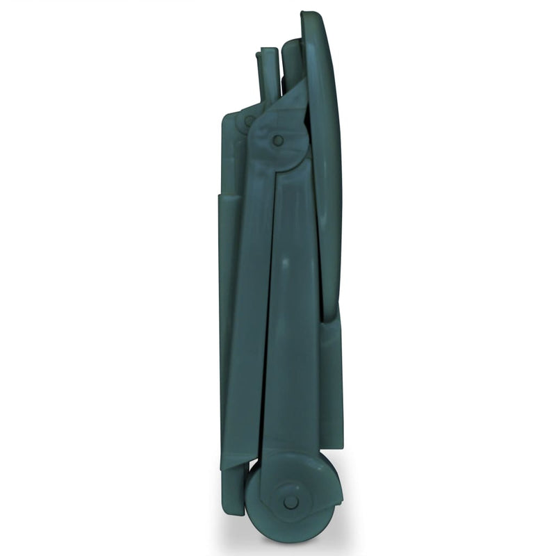 vidaXL Sun Lounger with Footrest Plastic Green