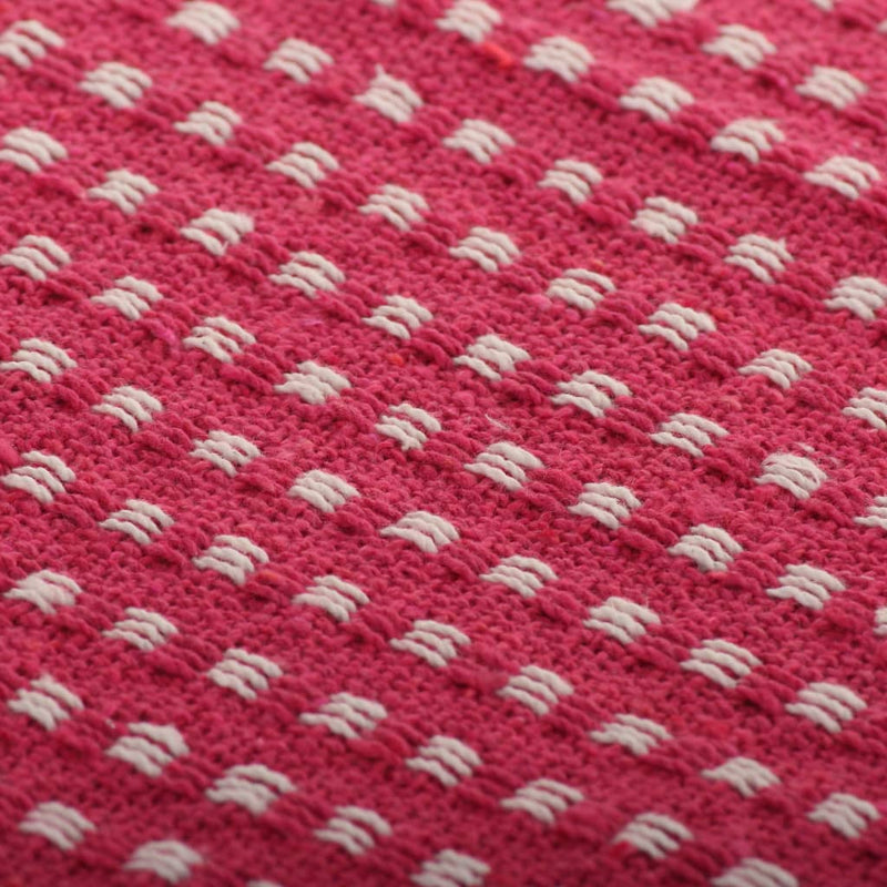 Throw Cotton Squares 160x210 cm Pink