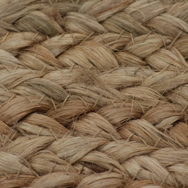 vidaXL Area Rug Braided Jute 90 cm Round
