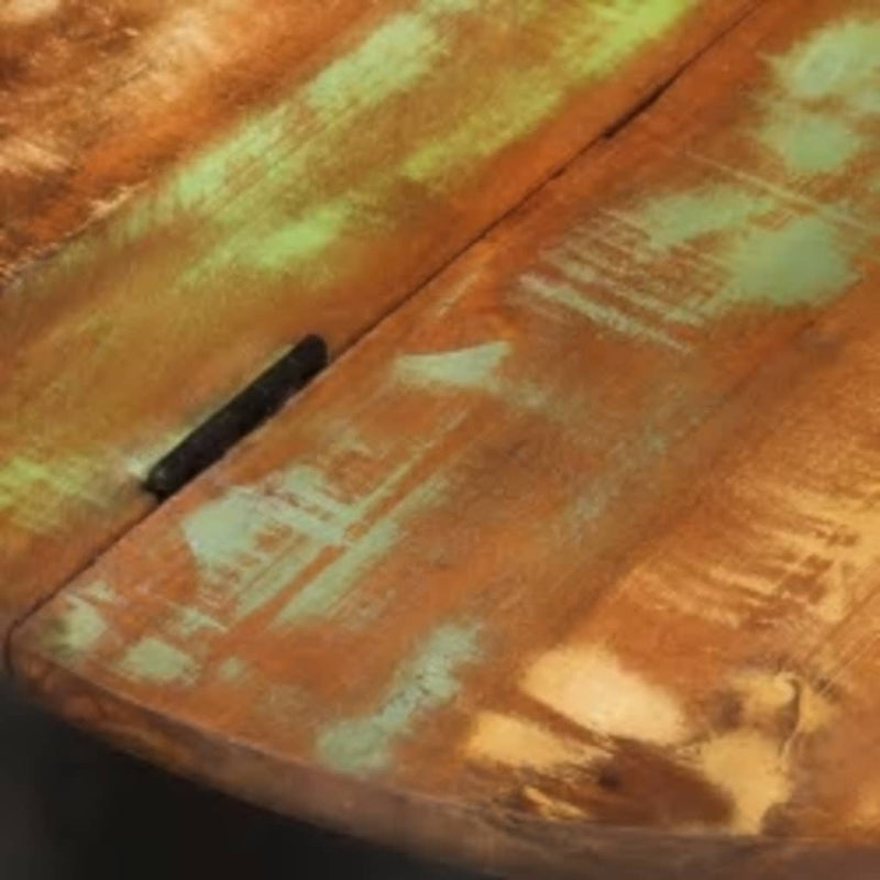 vidaXL Coffee Table Solid Reclaimed Wood Black Bowl Shape