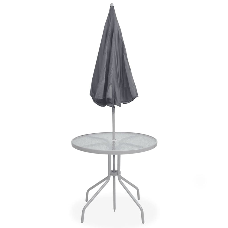 vidaXL 6 Piece Outdoor Dining Set Steel and Textilene Grey