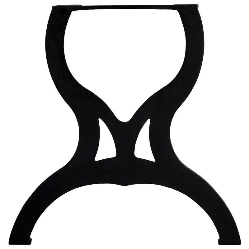 Dining Table Legs 2 pcs X-Frame Cast Iron