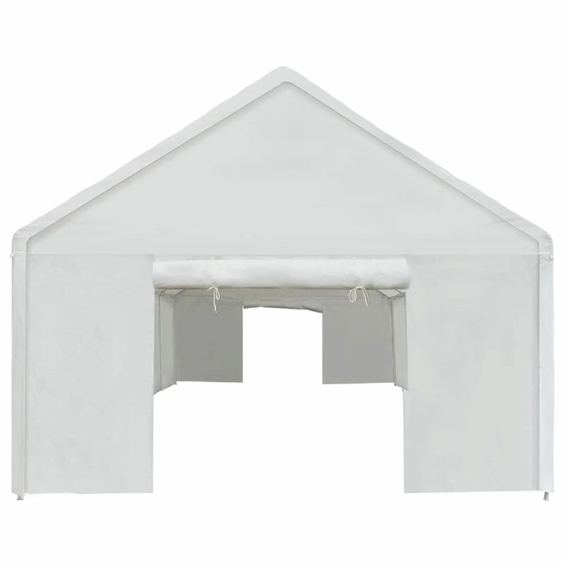 Storage Tent Fabric White 400 x 800 cm Polyethylene
