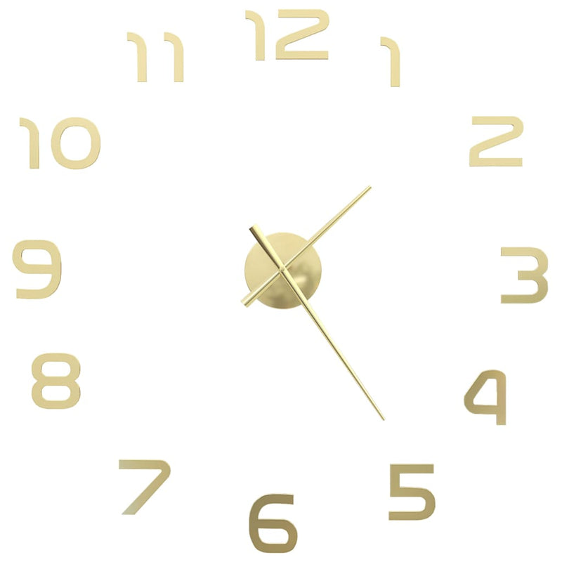 vidaXL 3D Wall Clock Modern Design 100 cm XXL Gold