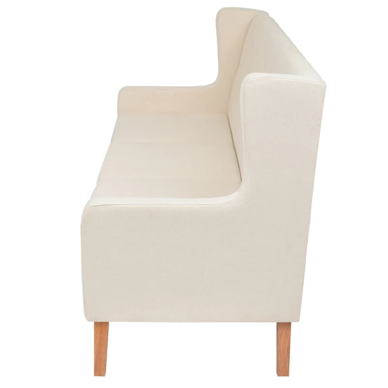 vidaXL Sofa Set 2 Pieces Fabric Cream White