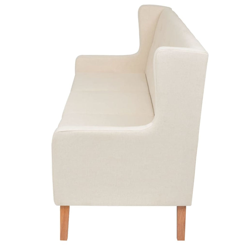 vidaXL Sofa Set 3 Pieces Fabric Cream White
