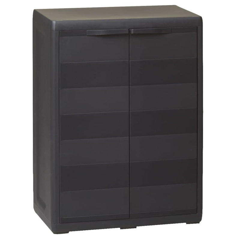 Garden Storage Cabinet with 1 Shelf Black